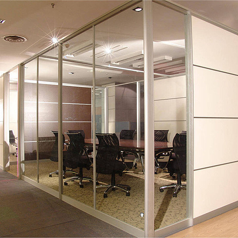 玻不璃－双玻中空隔断 高隔间办公钢化玻璃 办公室玻璃隔断墙 铝合金隔断